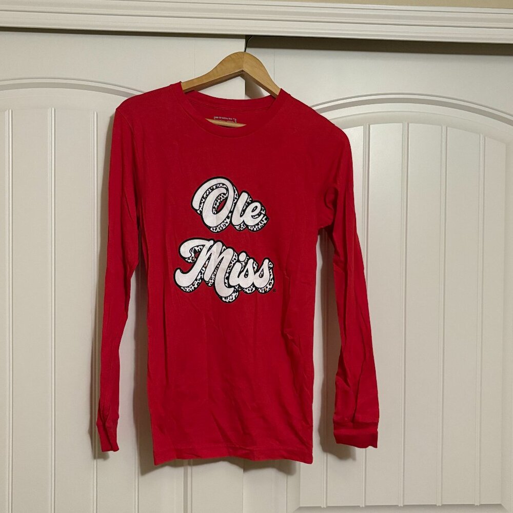 Ole Miss Rebels T Shirt Women's Small Red Gameday Couture X Social House Cotton
